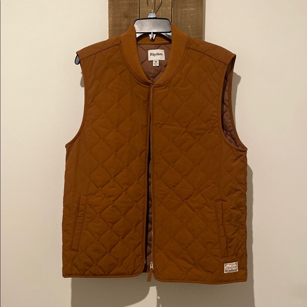 Rhythm Brown Quilted Vest with Insulated Design